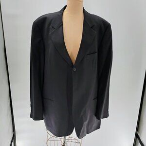 Hugo Boss Blazer Sport Coat Sz 44R Men’s Black 3 Button Double  Wool loro piana